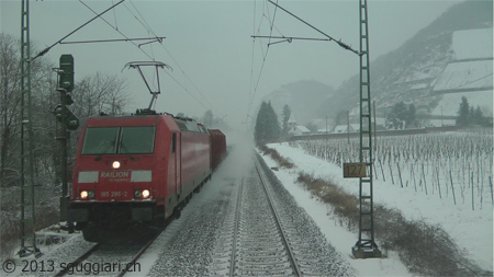 Vista dalla cabina - DB BR 185 (Germania)